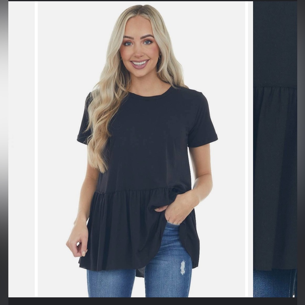 Urban outfitters truly madly deeply LA modal peplum top